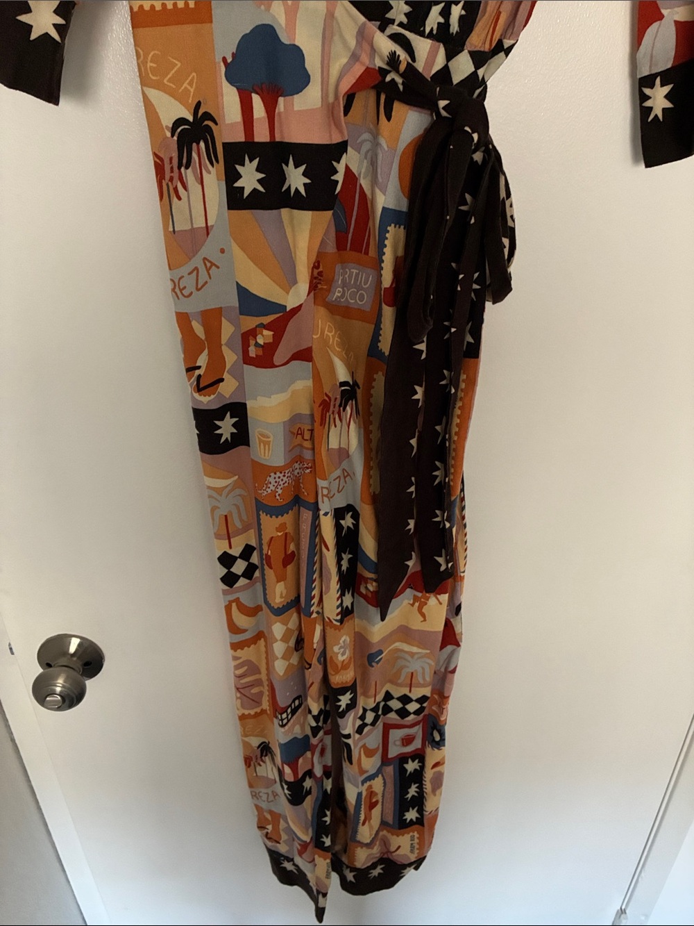 Farm Rio, NWT Printed Wrap Maxi jumpsuit original price $298.80 - Picture 4 of 14